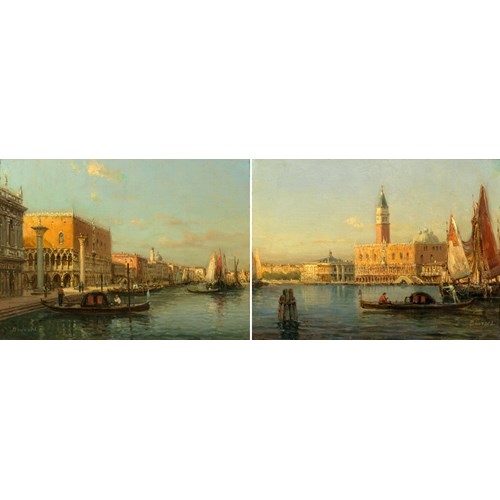 A pair of the Grand Canal and Doge's Palace, Venice